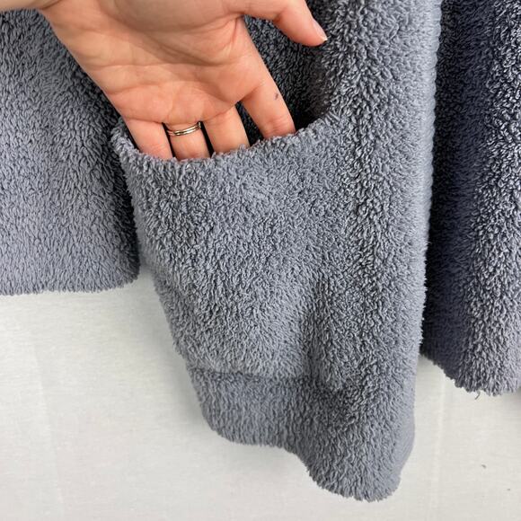 Barefoot Dreams Sweater CozyChic Cardigan Blue Lounge Cozy Fuzzy Chunky Slouchy - Picture 5 of 9